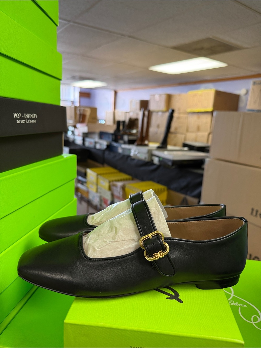 Sam Edelman Michaela Black Leather Buckle Mary Jane Flats - Picture 6 of 6